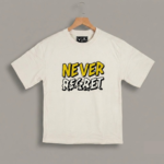 Graffiti Graphic Printed Oversized Cream T-Shirt