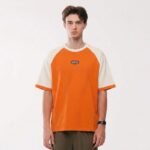 Retro Varsity Number 77 Raglan Block Oversized T-Shirt - Image 4