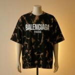 Balenciaga Paris Bleach-Wash Graphic Oversized T-Shirt - Image 3