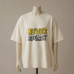 Graffiti Graphic Printed Oversized Cream T-Shirt - Image 3