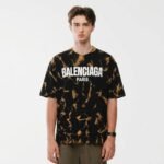 Balenciaga Paris Bleach-Wash Graphic Oversized T-Shirt - Image 4